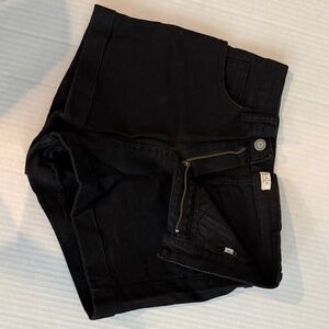 Sleek Black Denim Shorts for Women